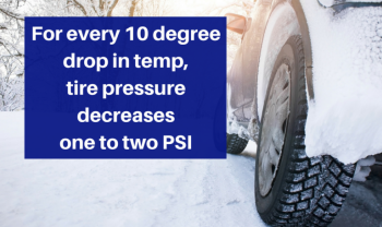 As Temperatures Drop, Check Tire Pressure More Often